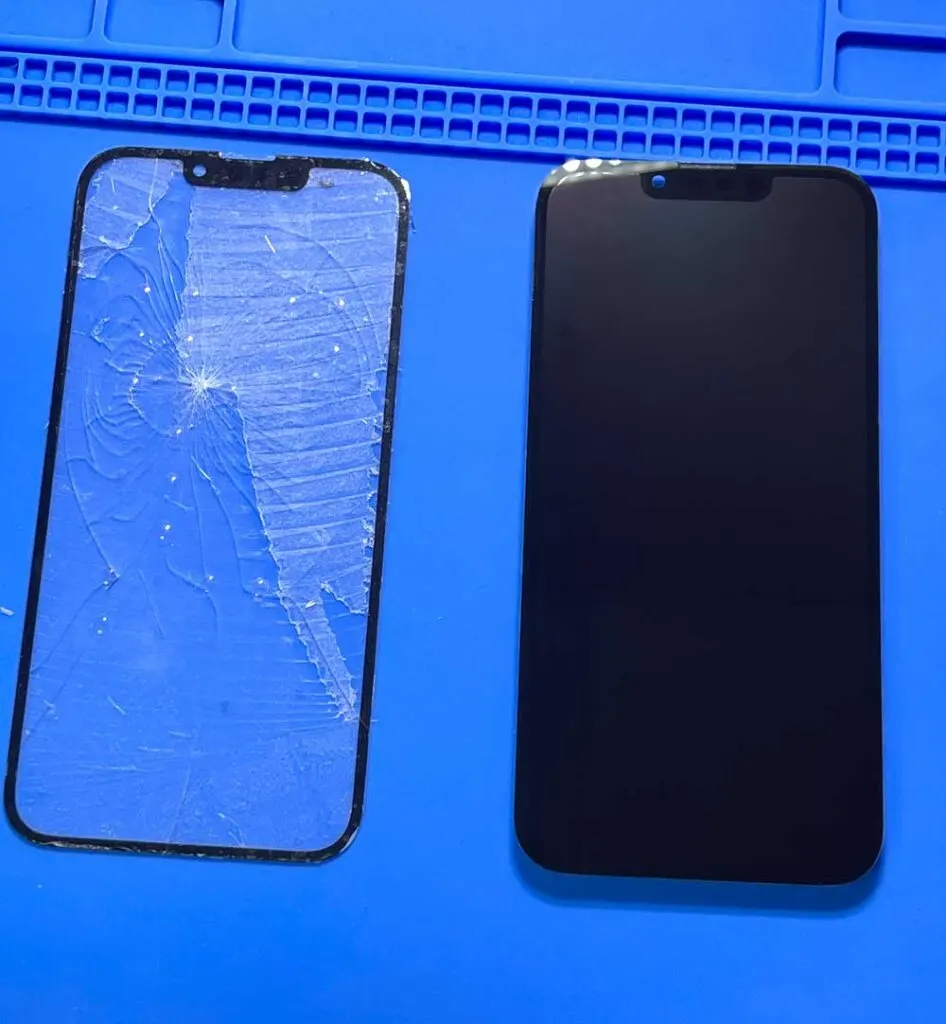 zużyta szybka iphone po wymianie