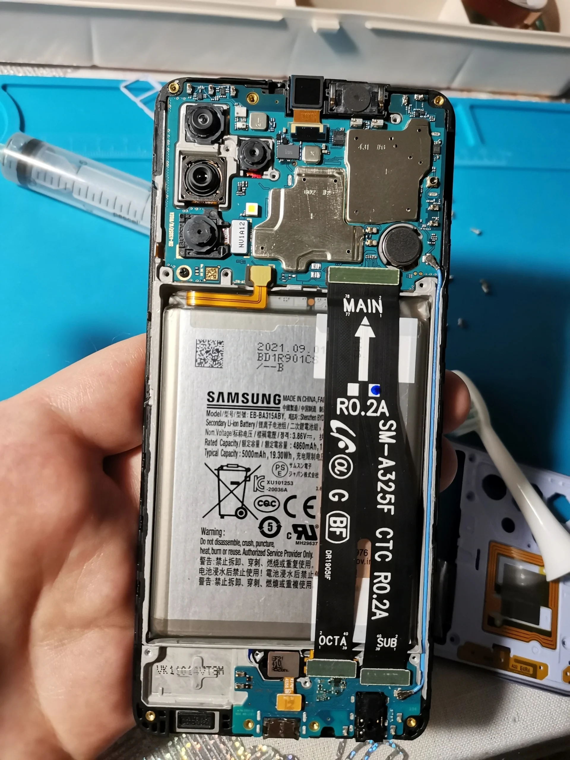 wymiana portu ładowania w telefonie galaaxy a32