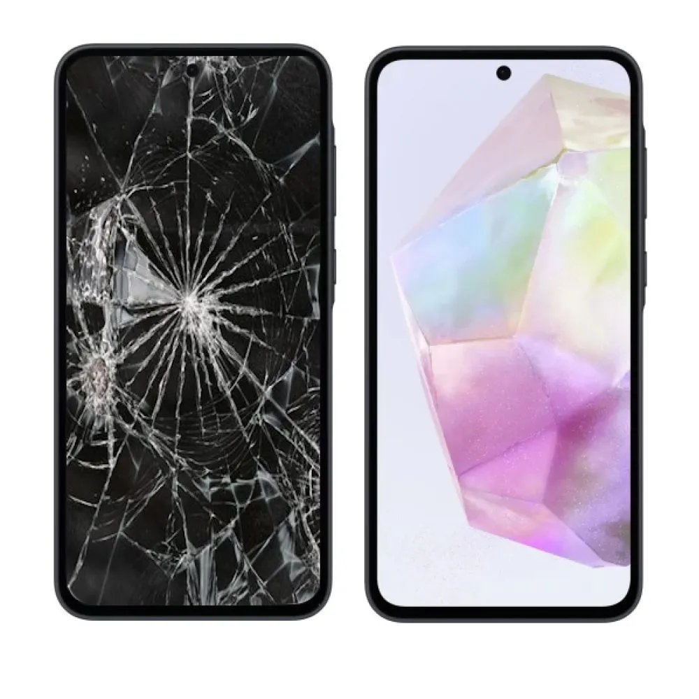 samsung a35 przed i po naprawie