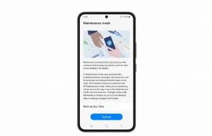 punkt trybu konserwacji w menu galaxy