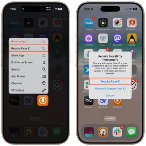 ekran iphone z ustawioną blokadą